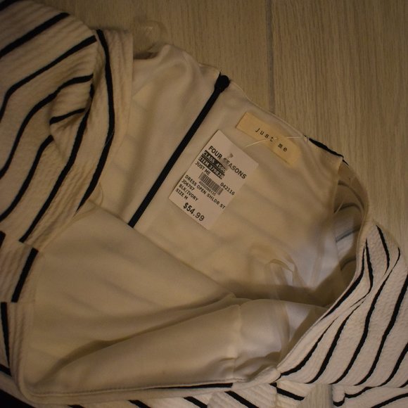 Striped Business Casual Dress - Just Me Sz M - Picture 4 of 4